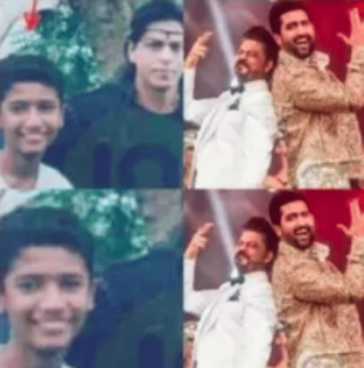 vicky kaushal throwback picture with shah rukh khan ashoka shoot