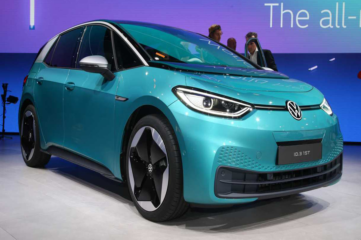 Volkswagen first id3 electric car unveiled at 2019 frankfurt motor show