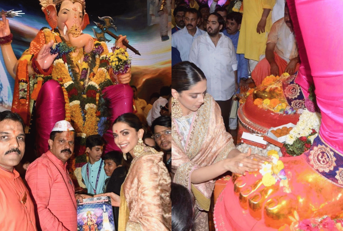 Deepika Padukone was snapped at Lalbaugcha Raja in Mumbai