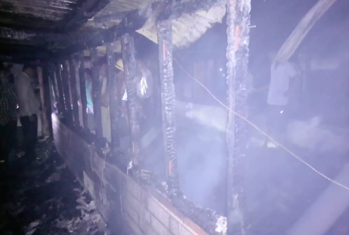 fire erupt in three-storey house at sunni shimla