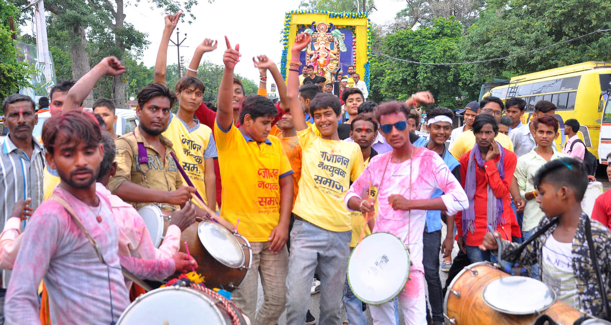 Ganpati bid farewell to the song