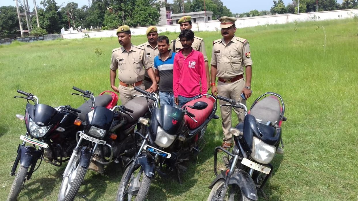 Two vehicle thieves arrested, four bikes recovered