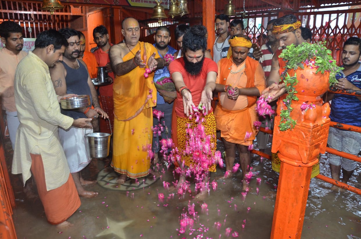 Ganga again anointed the elder Hanuman