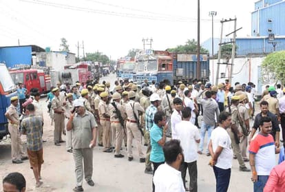 fire in Hindustan Petroleum gas refilling plant in unnao