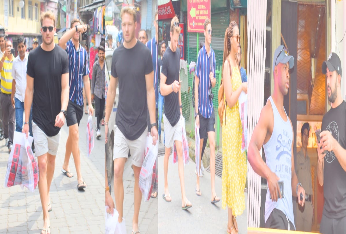 Players of South Africa arrived McLeodganj to do haircut and shopping
