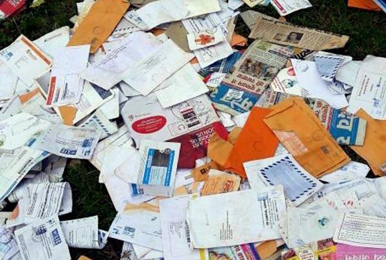 police case in case to sold post office undelivered letters on scrap shop