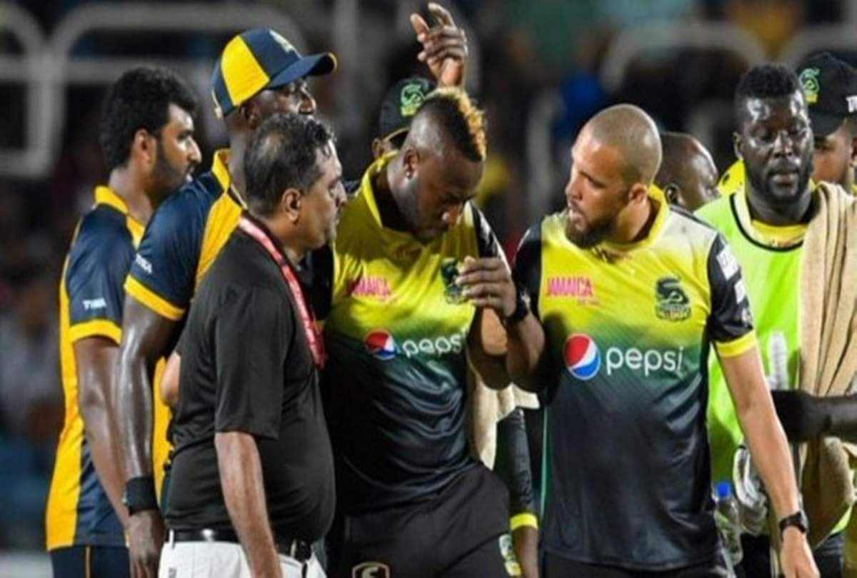 Andre Russell Suffers Brutal Blow During match of  CPL19
