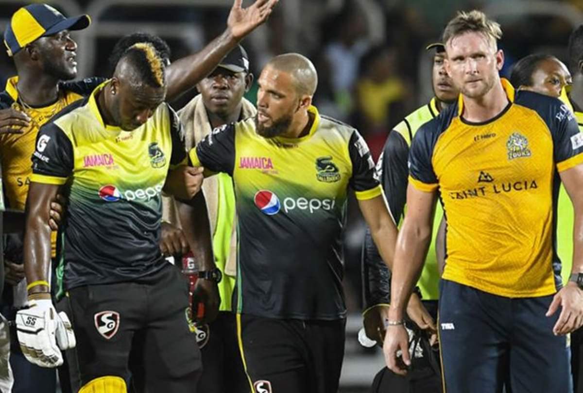 Andre Russell Suffers Brutal Blow During match of  CPL19