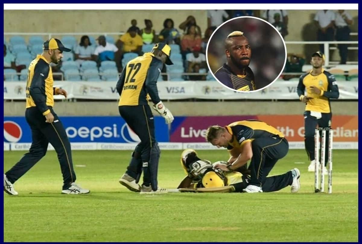 Andre Russell Suffers Brutal Blow During match of  CPL19