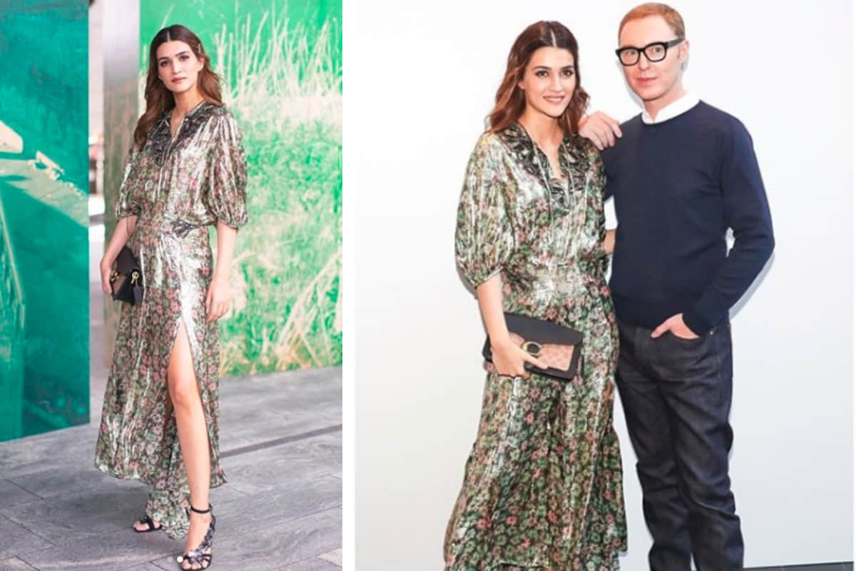 new york fashion week 2019 kriti sanon flaunts in coach thigh high slit dress