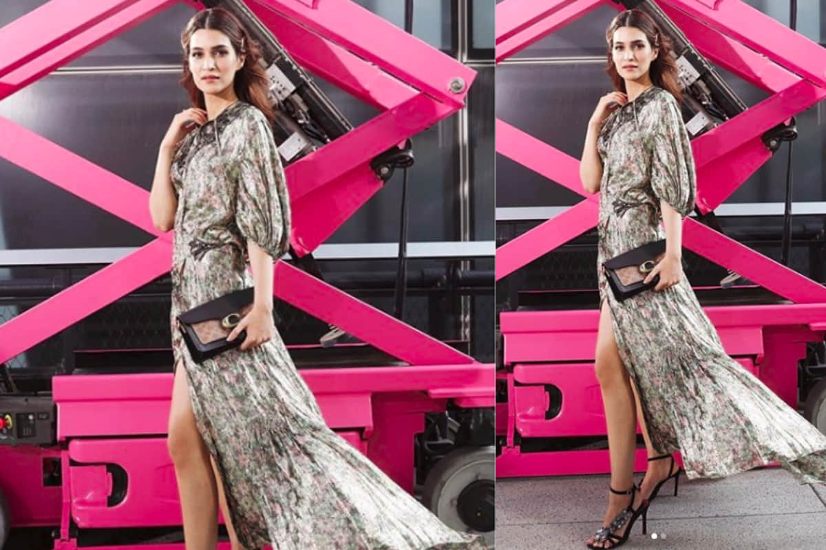 new york fashion week 2019 kriti sanon flaunts in coach thigh high slit dress