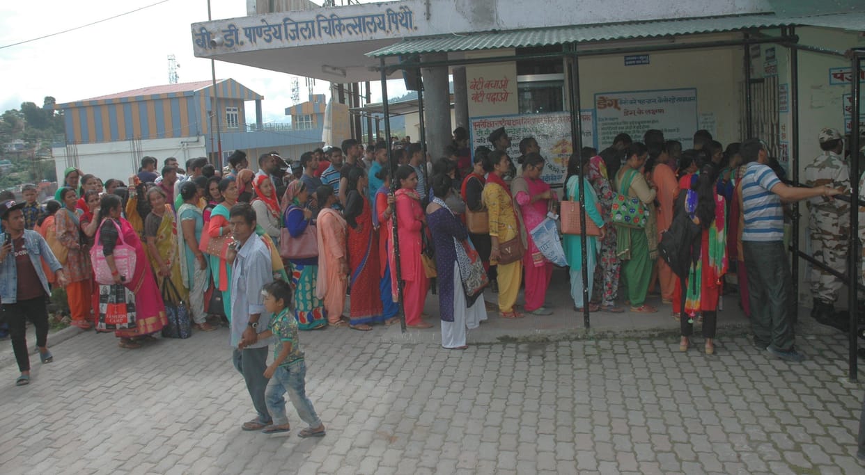 OPD services of district hospital were closed for two and a half hours