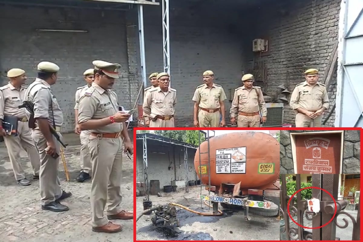 Police raid in the oil trader's warehouse and fake oil found at Meerut city