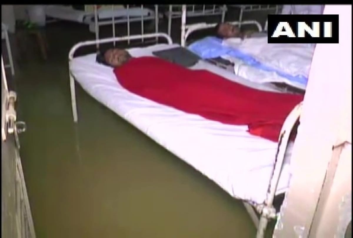 Water enters my Hospital in Indore after heavy rainfall in the city