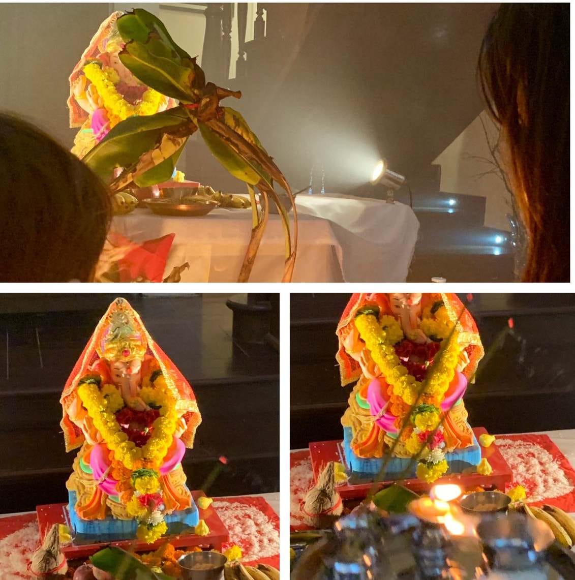 shah rukh khan done ganesh pooja and visarjan he share photo on social media