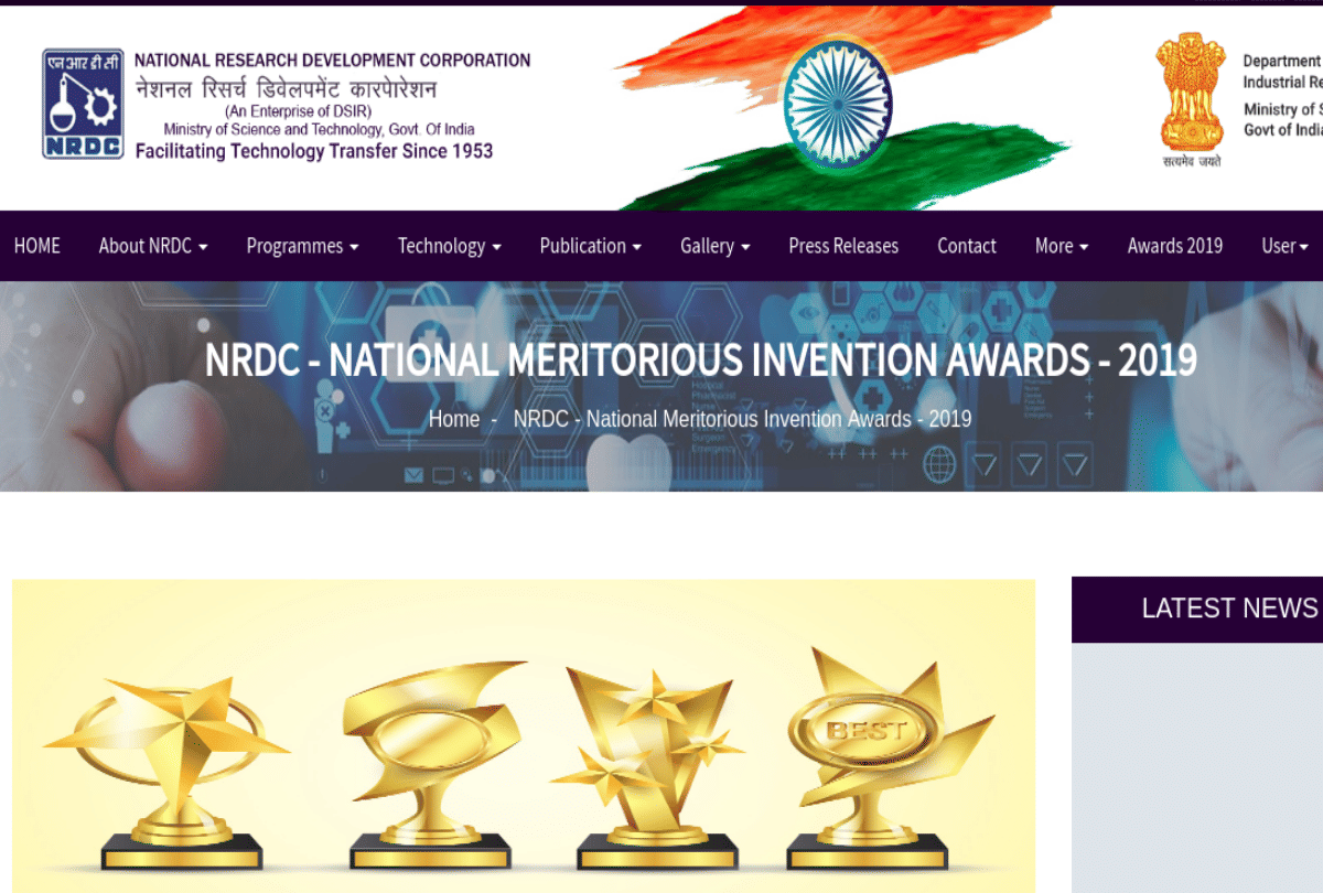 Know How to Apply for National Meritorious Invention Awards Nrdc 2019