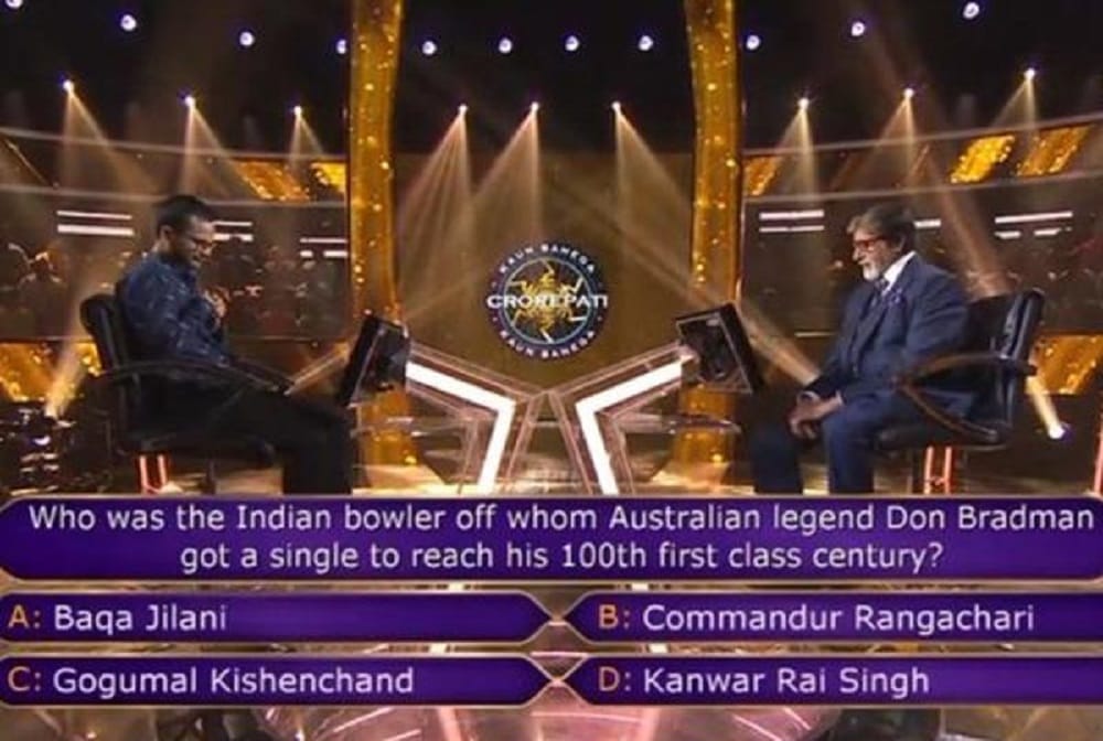 legendary Don Bradman question which clean bowled KBC 2019 1st crorepati Sanoj Raj