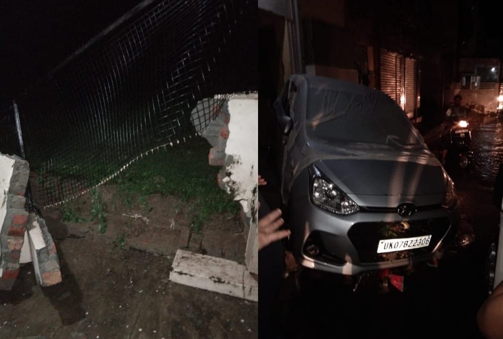 Seven Car swept during Canal overflow in dehradun after heavy rainfall