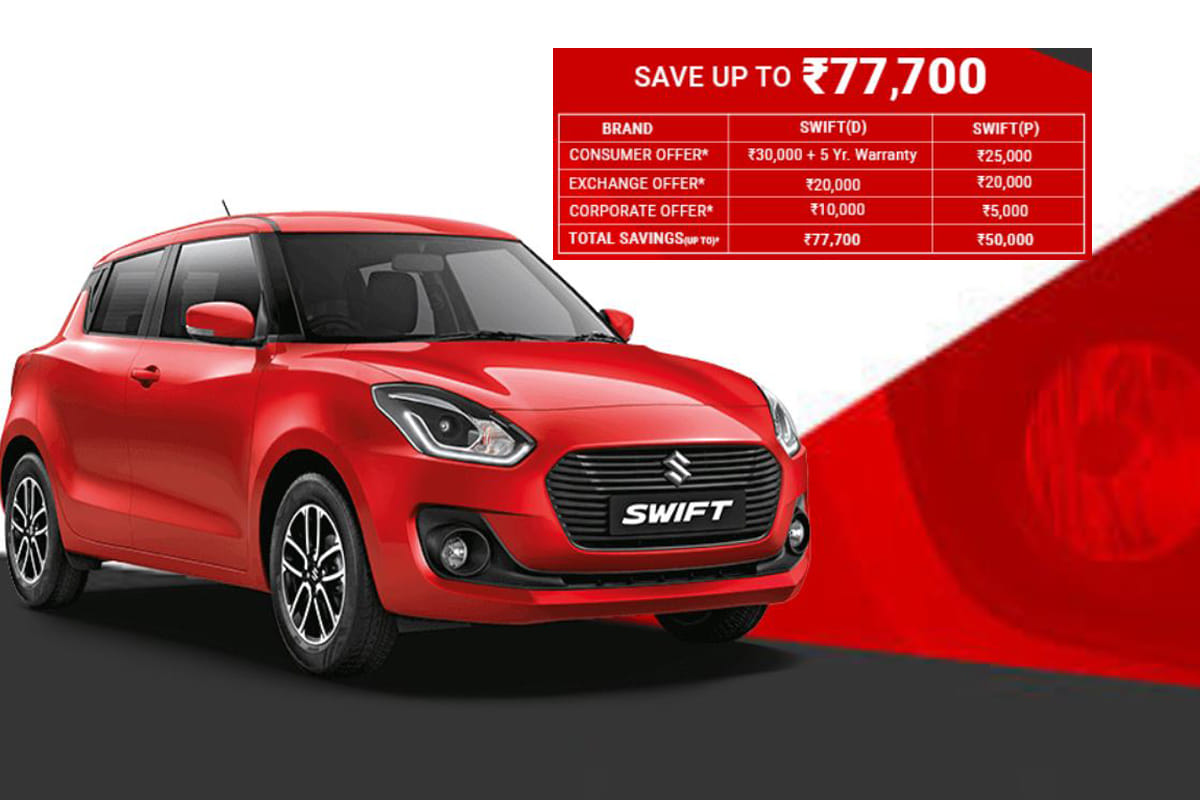 Buy Maruti Suzuki Swift and get Discount upto Rs 77,700 all you need to know