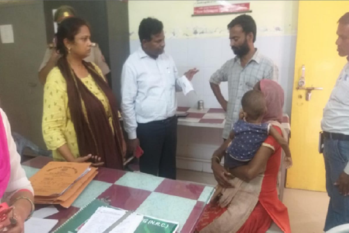 Police officers have hospitalized the child for treatment in Muzaffarnagar