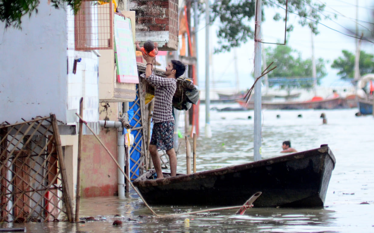 Ganga-Yamuna, alluvial settlements submerged in Prayagraj