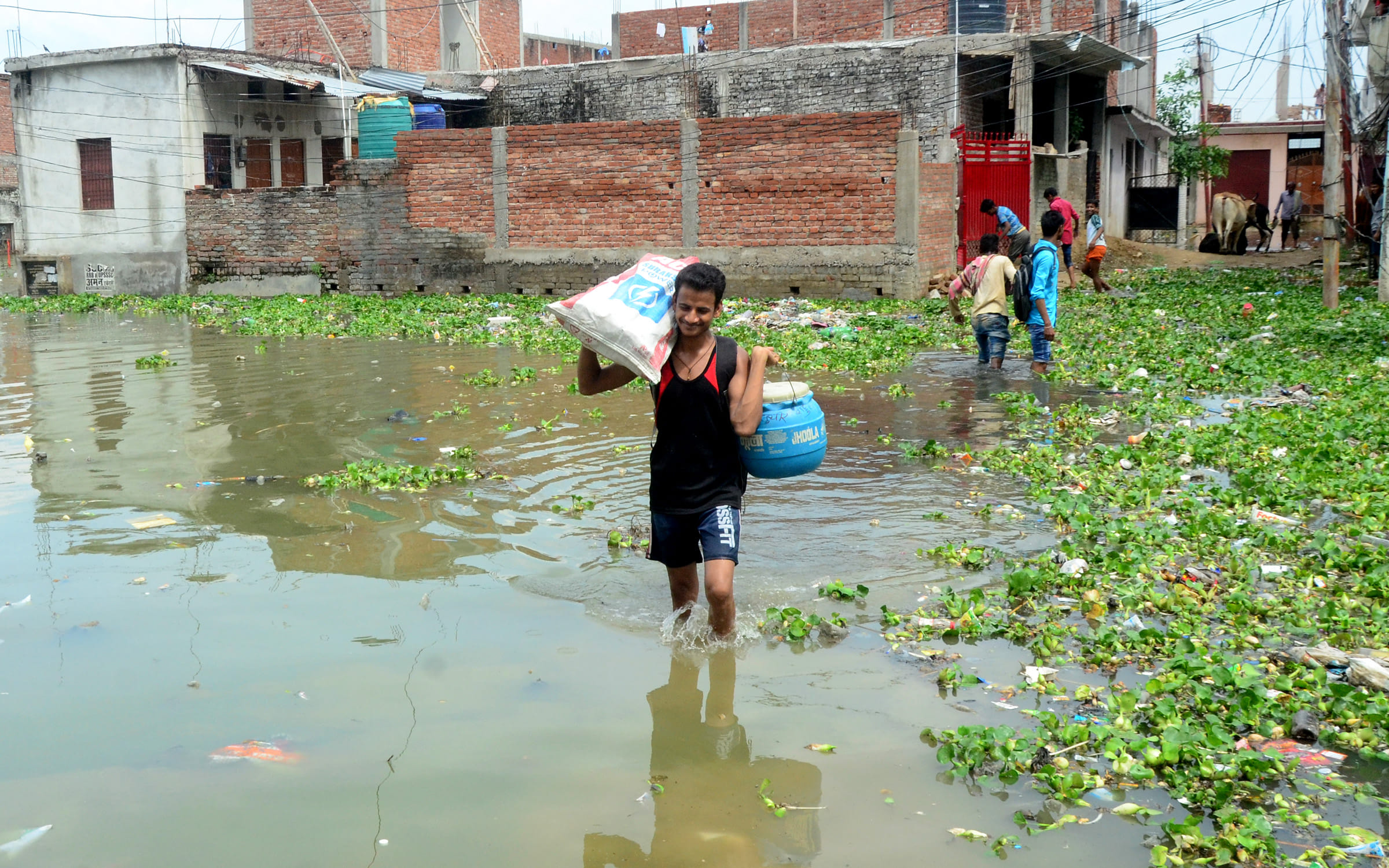 Ganga-Yamuna, alluvial settlements submerged in Prayagraj