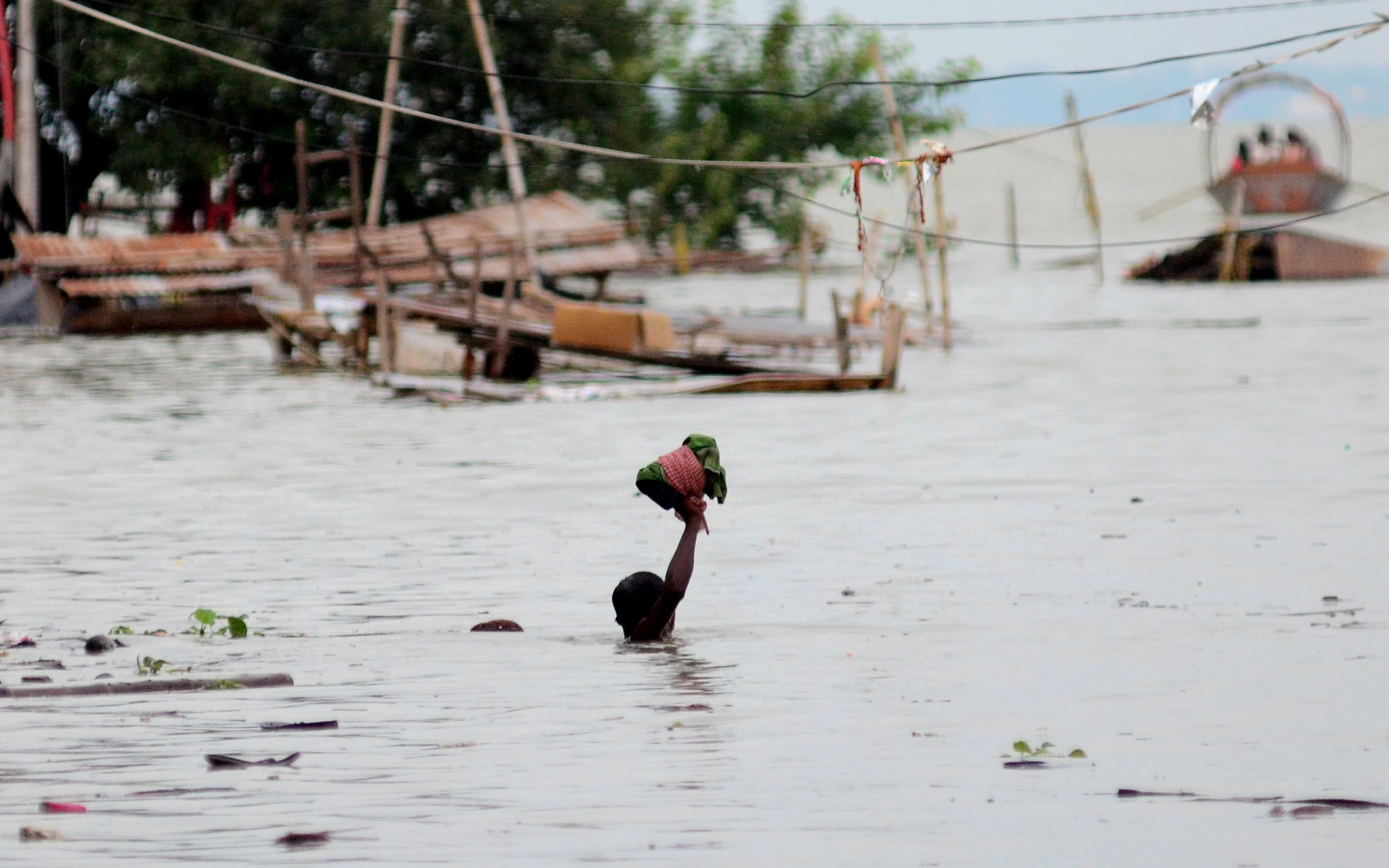 Ganga-Yamuna, alluvial settlements submerged in Prayagraj