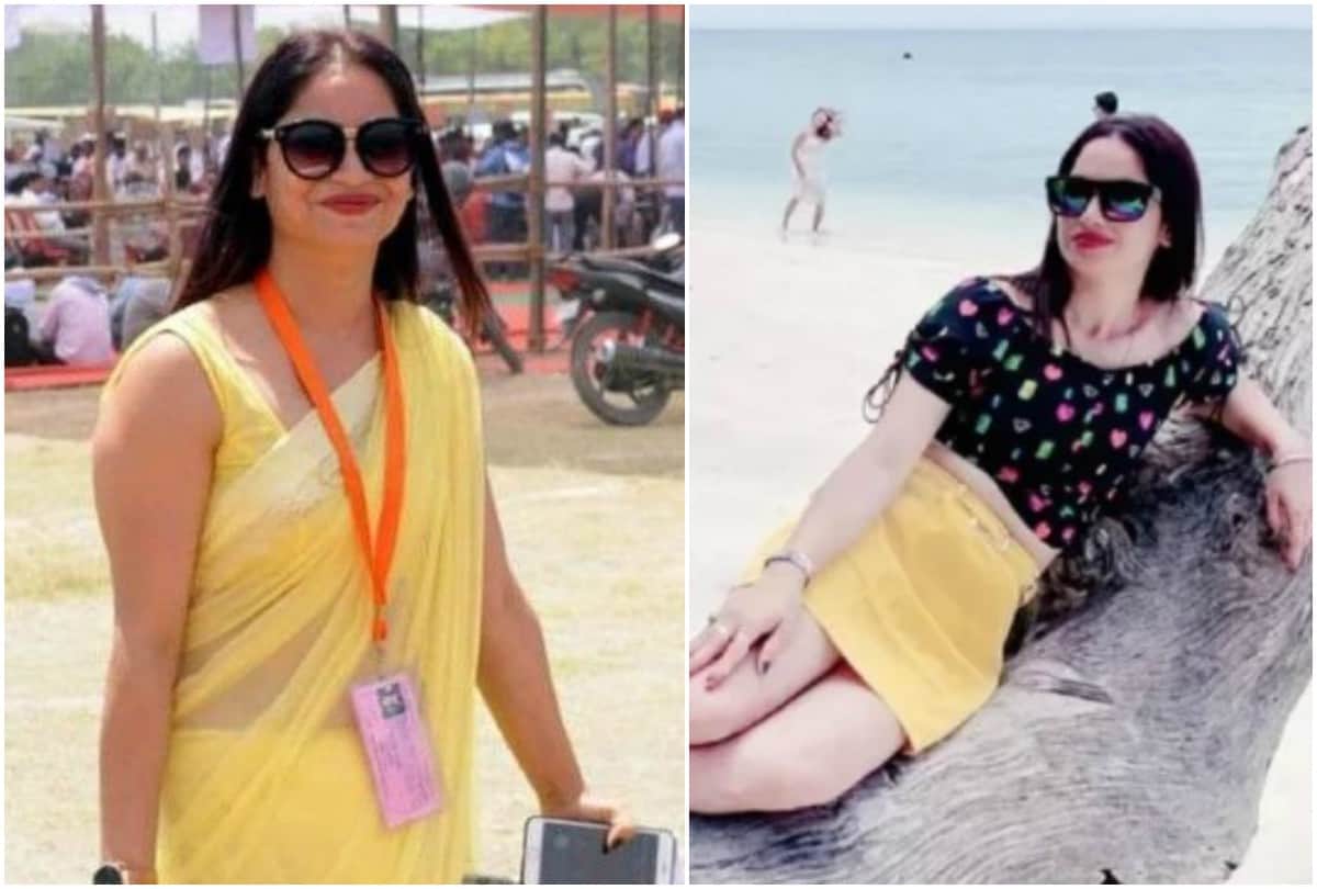 Lady polling officer Reena Dwivedi skirt picture viral know about her