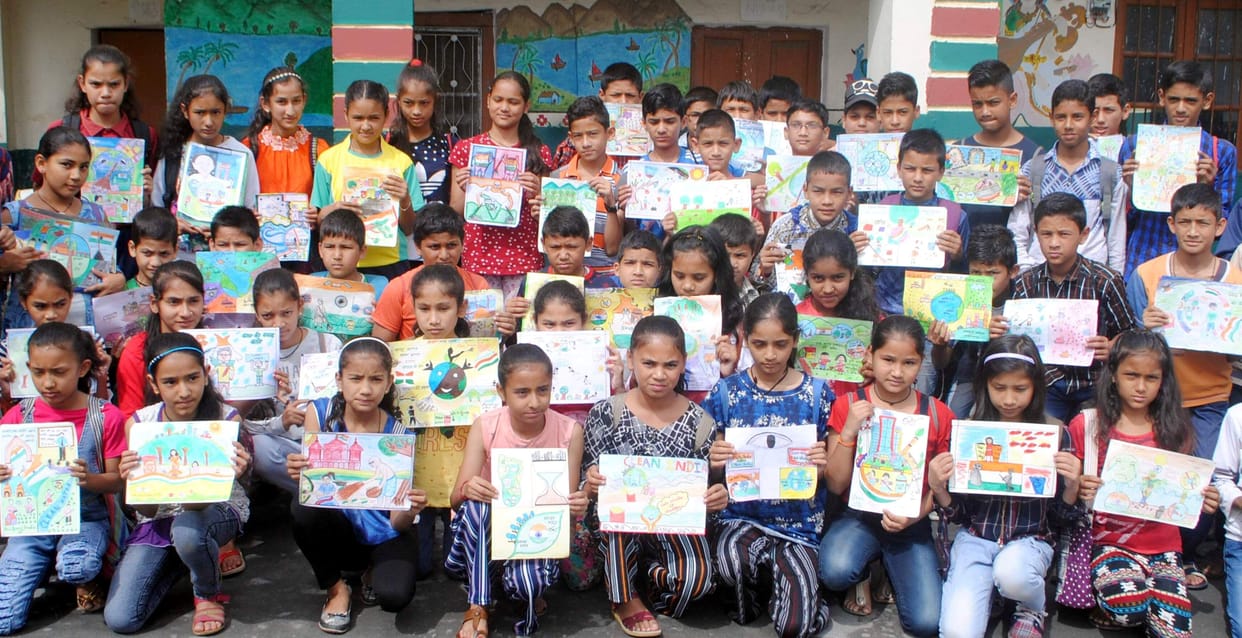 Anushka first in painting competition