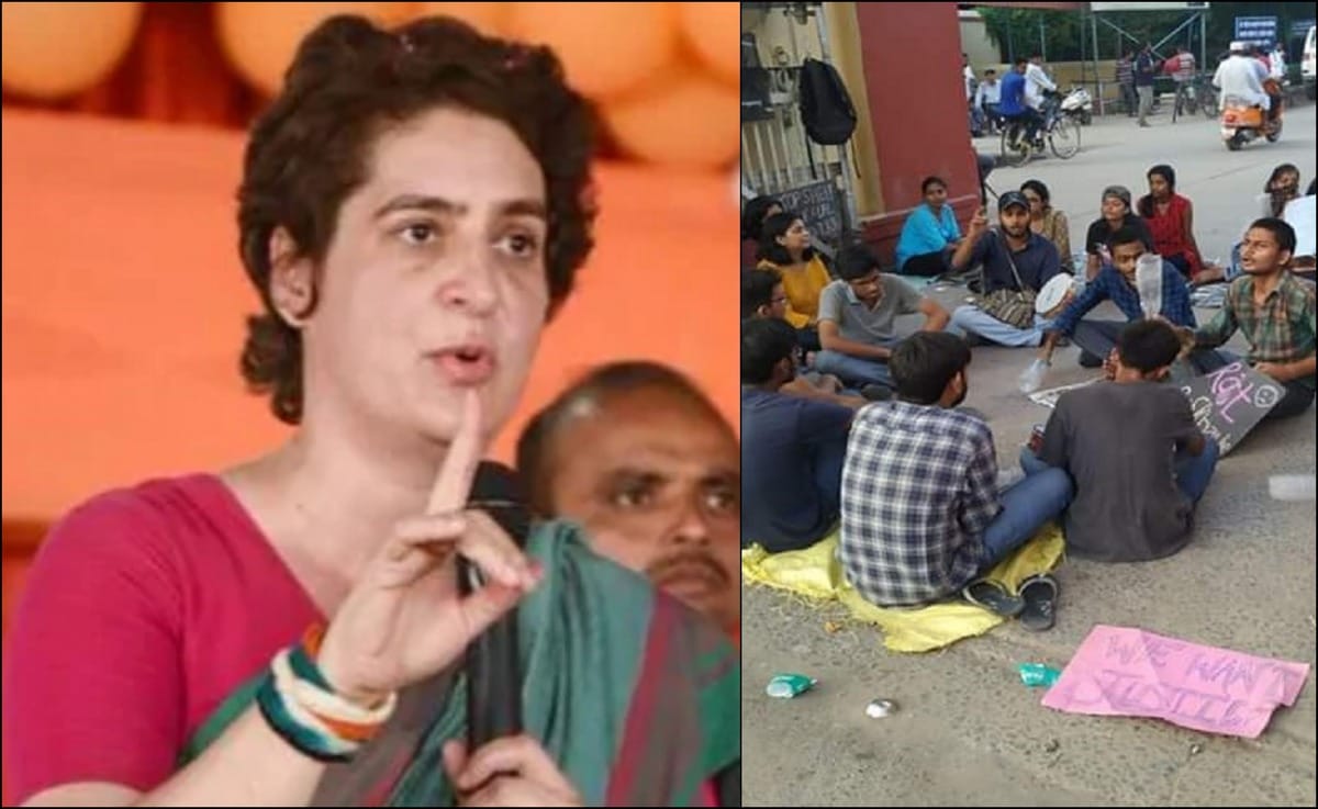 priyanka gandhi about on bhu student protest to sack professor for molestation varanasi