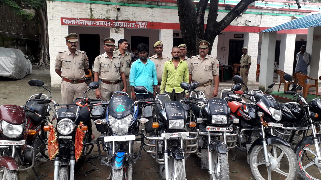Two arrested with seven stolen bikes, two absconding