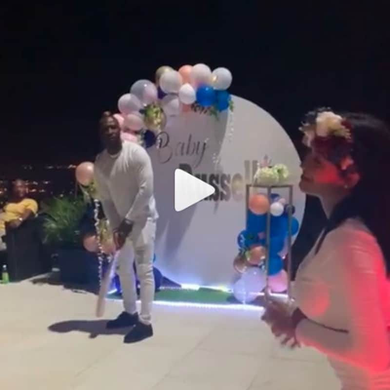 Andre Russell and wife Jassym Lora Announce Arrival of Baby in Unique Style