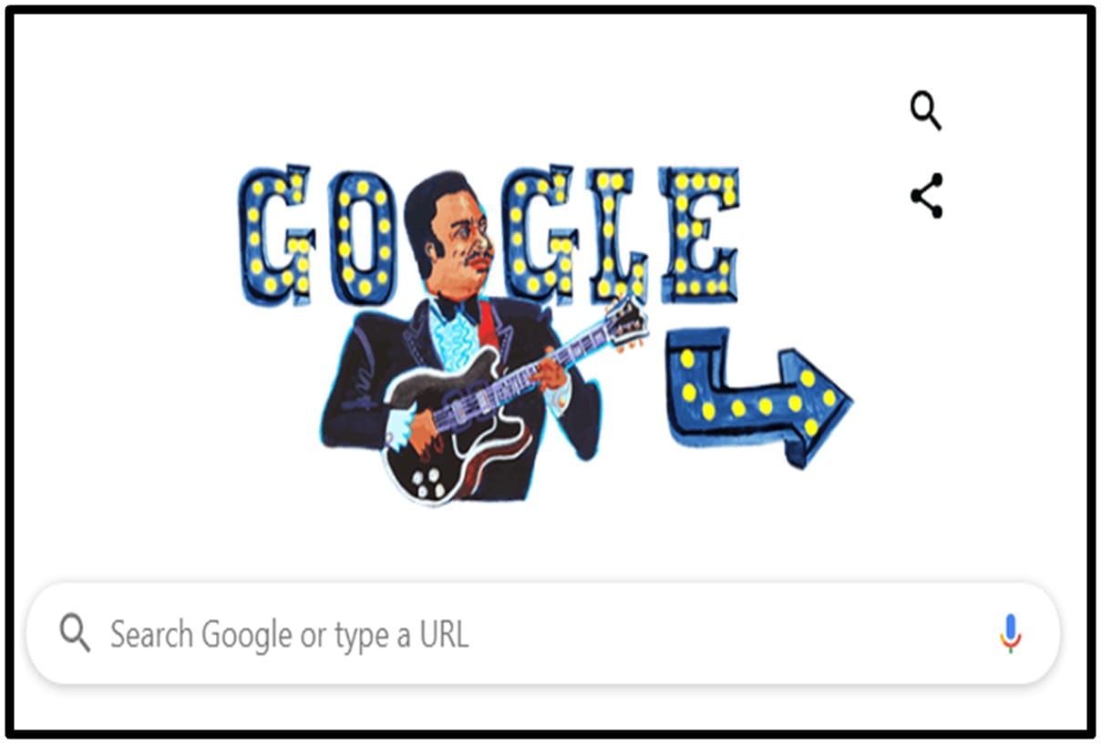 Google pays tribute to legendary musician BB King on his 94th birthday