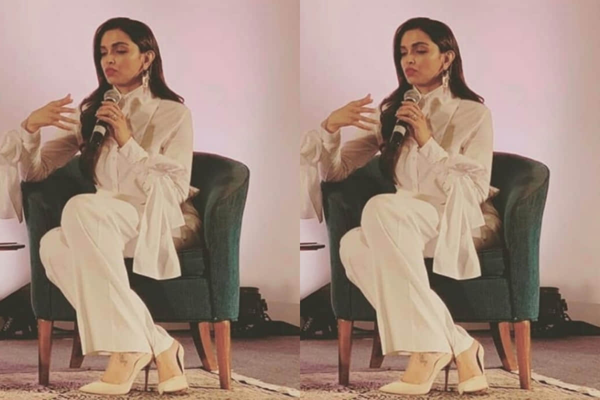 deepika padukone looks stunning in white look at live love laugh event