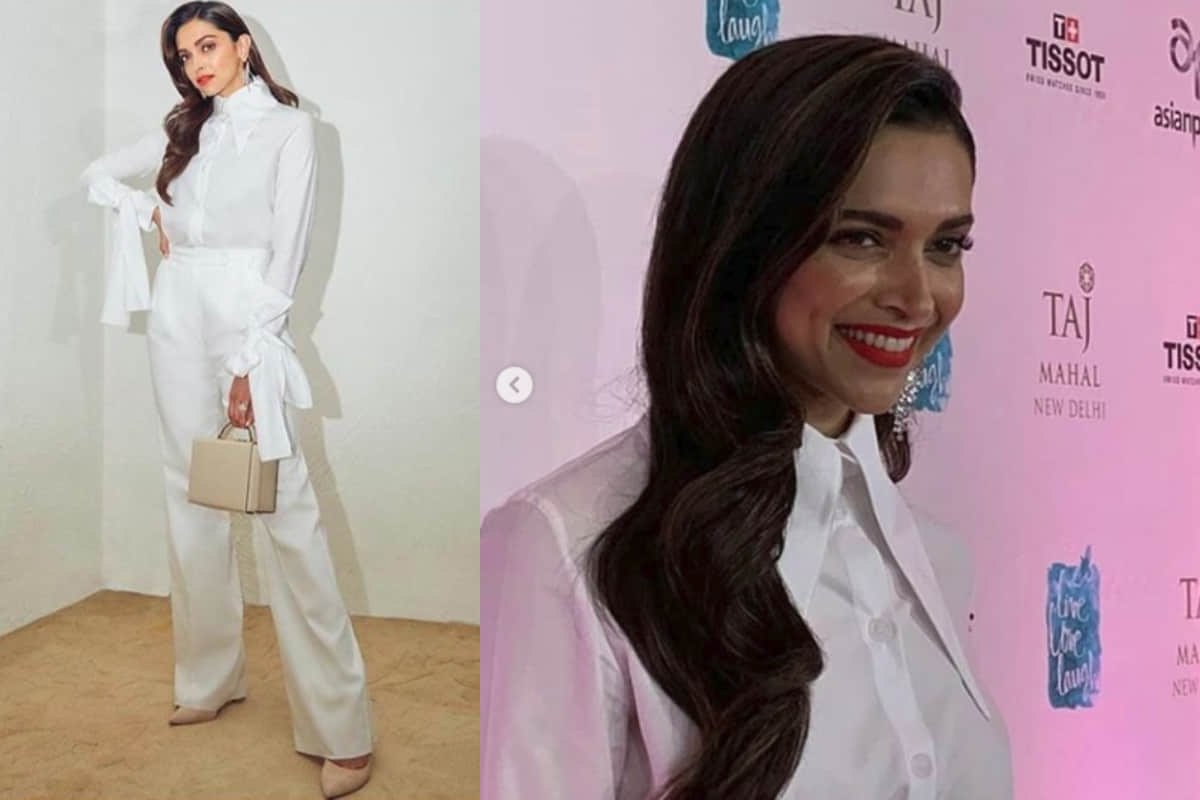 deepika padukone looks stunning in white look at live love laugh event