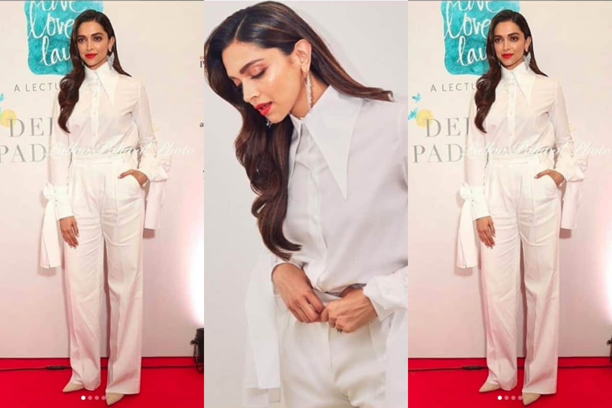 deepika padukone looks stunning in white look at live love laugh event