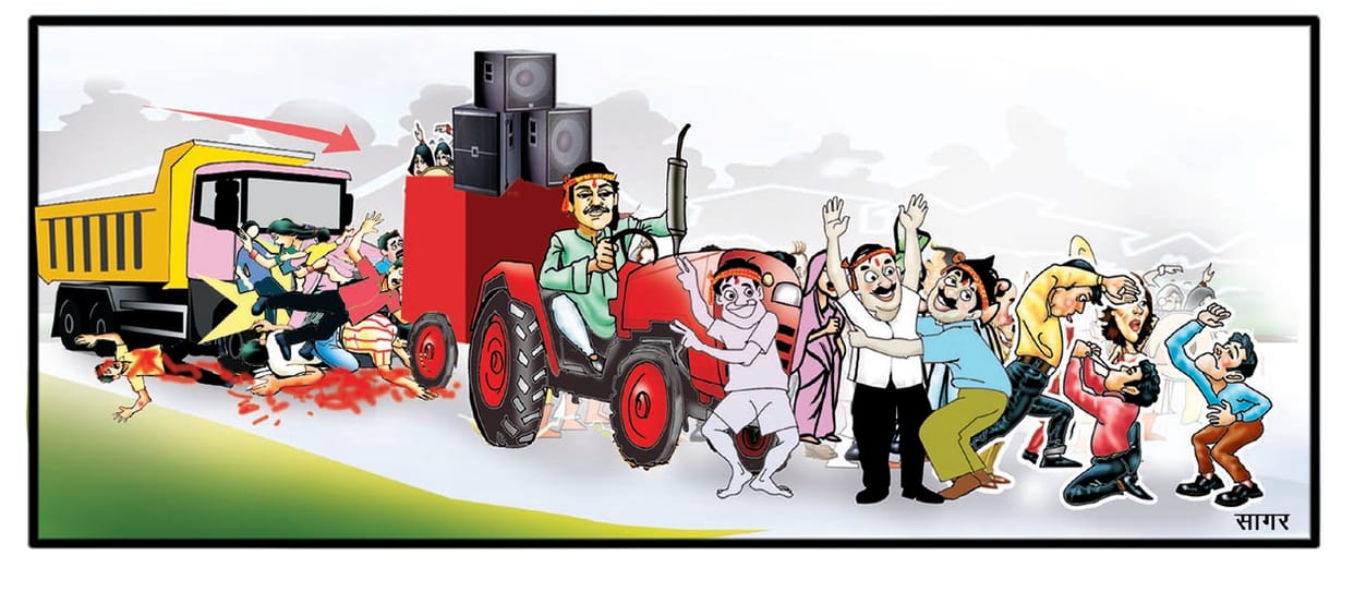 Unbalanced tractor overturns, driver dies
