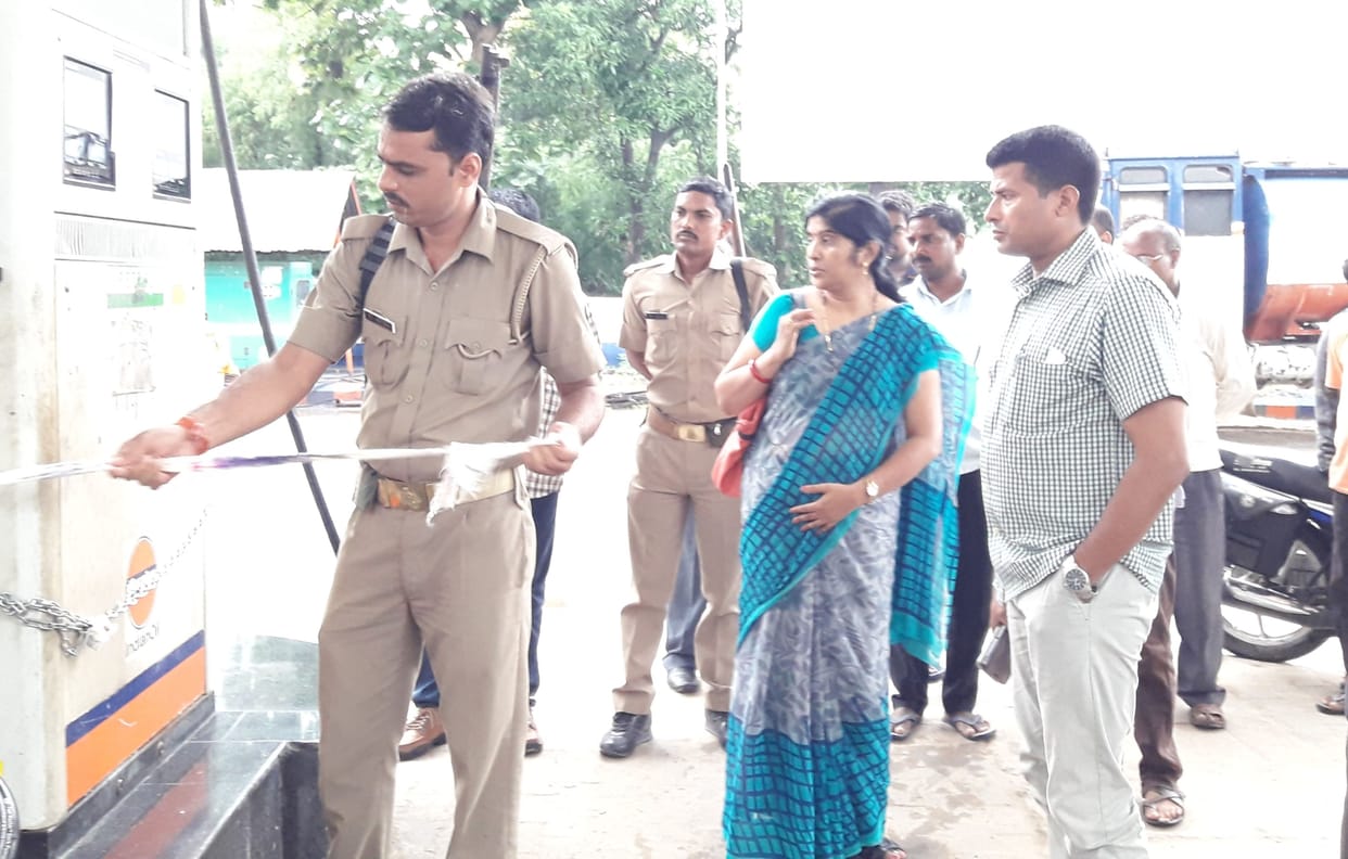 petrol pump opened