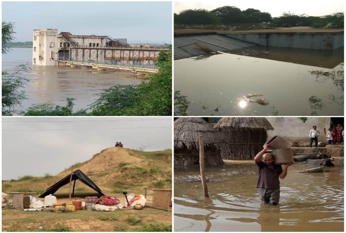 flood in chambal river due to water level crossed the danger mark