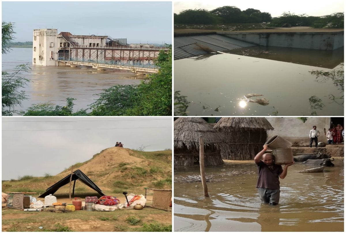 flood in chambal river due to water level crossed the danger mark