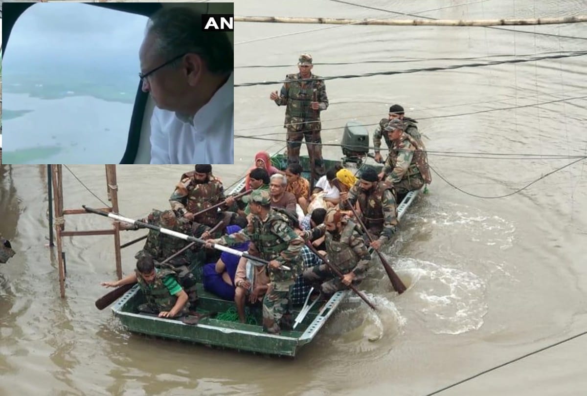 Kota flood constable Rakesh Meena saved two children by jumping in 8 feet deep water