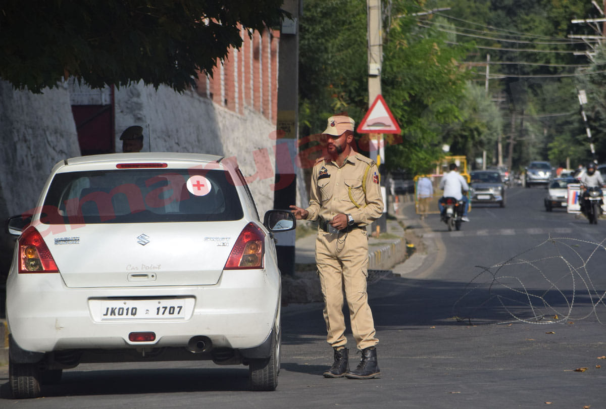 Security Forces Deployed At farooq house Gupkar Road After PSA On MP Farooq Abdullah In Srinagar