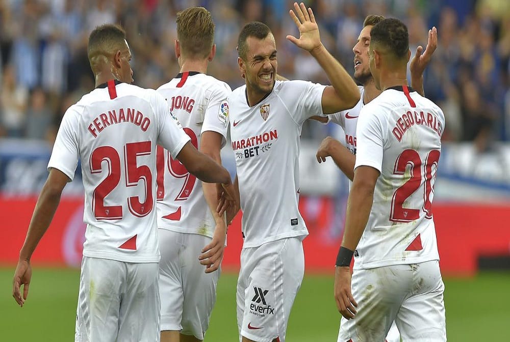Joan Jordans free-kick fires Sevilla to top of La Liga