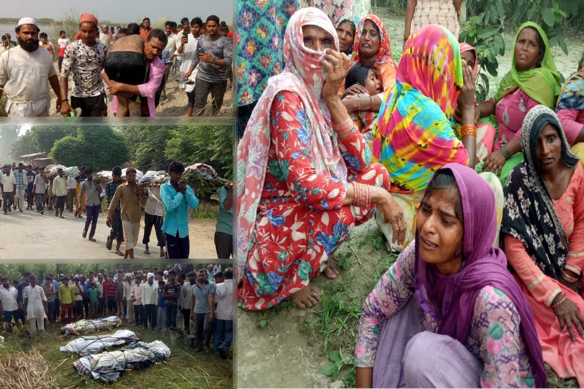 UP news, seven boys sank in yamuna river in shamli kairana, one survived