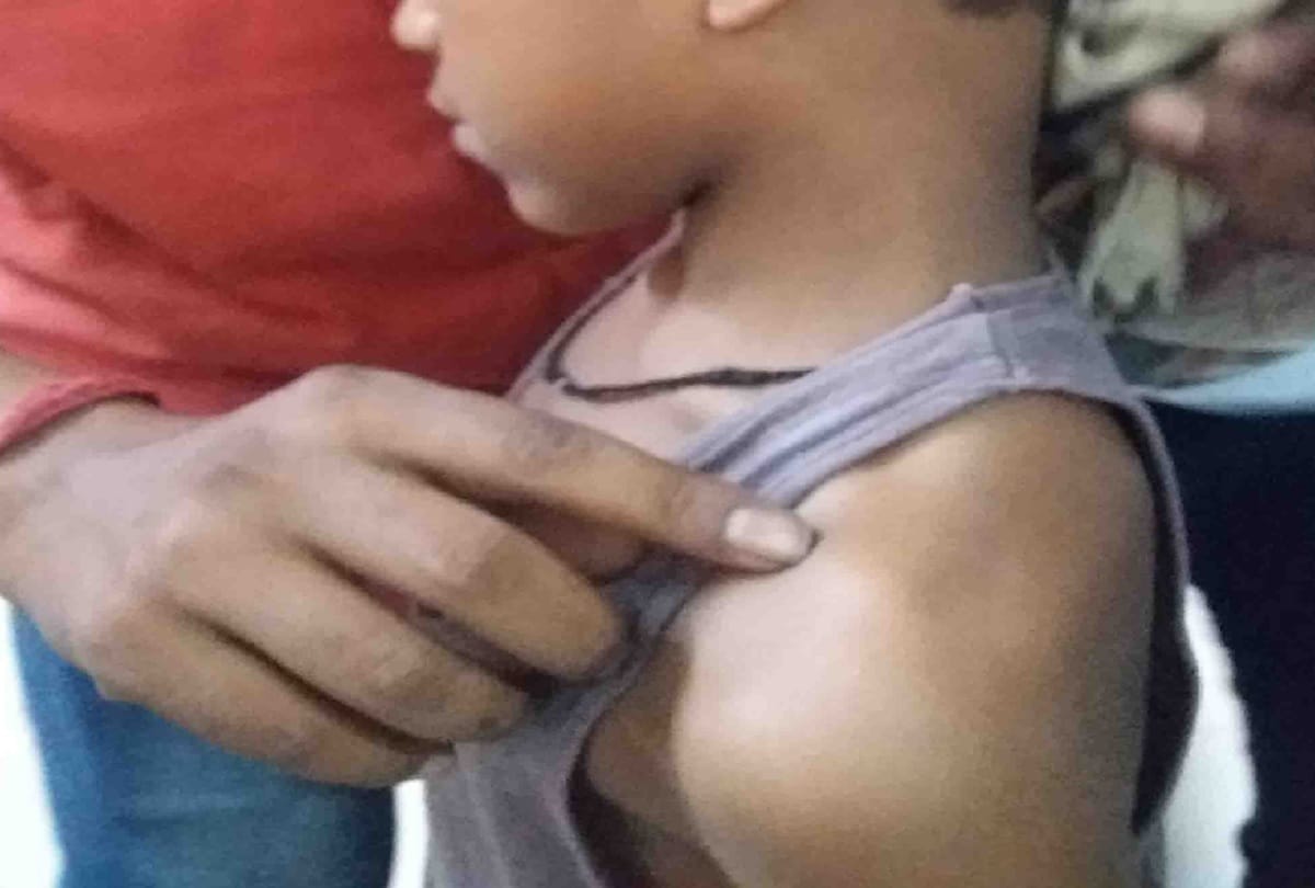Teacher beat up second grade student in faridabad