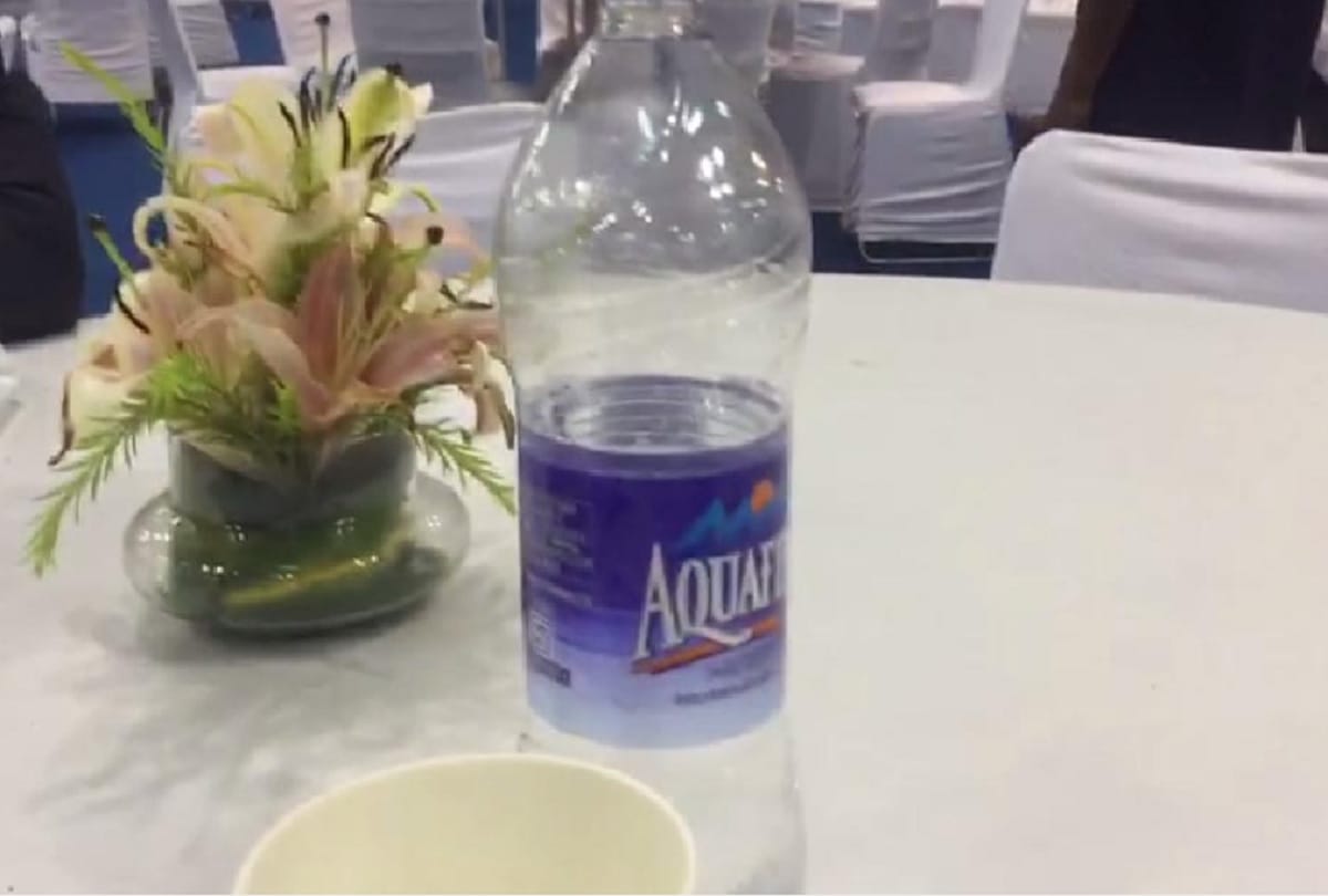 Use of water bottles and plates indiscriminately in programme on ban on single use plastic