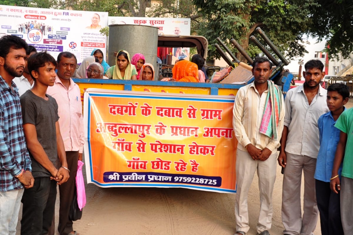 Scared by the threat, the village headman left the house with his family