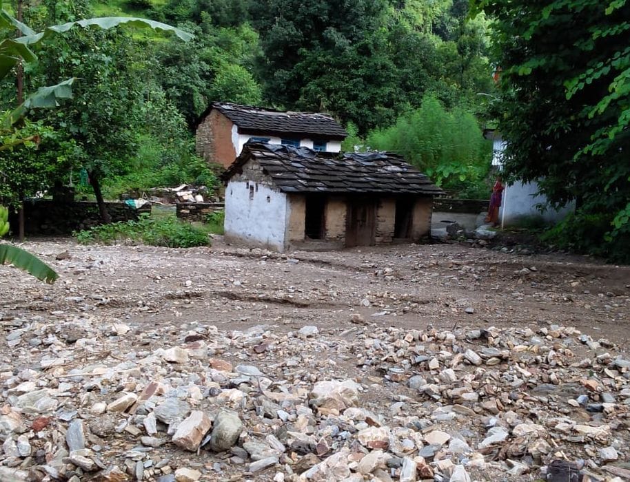 Causeway was swept away in Kapkot