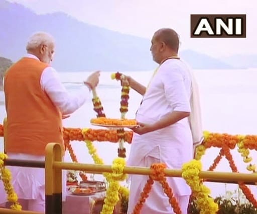 PM Modi worship Narmada river