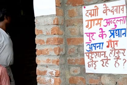 Scared by the threat, the village headman left the house with his family